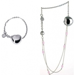 Breil Jewels Bloom Collection- 2 In 1 : Bracciale - Collana / Bracelet - Necklace 19cm