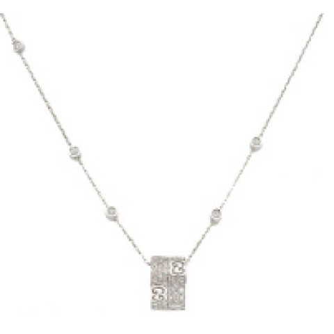 Gucci Jewels Icon Stardust Collana/necklace Oro Bianco/white Gold L.42 Cm_163075J85409066_0