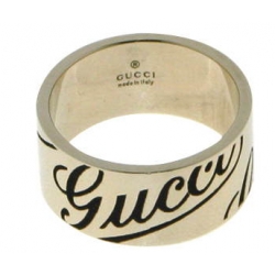 Gucci Jewels Icon Print  Anello/ring Oro Bianco/white Gold Size 56