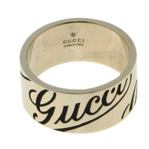 Gucci Jewels Icon Print  Anello/ring Oro Bianco/white Gold Size 56_163172J85009000-56_0