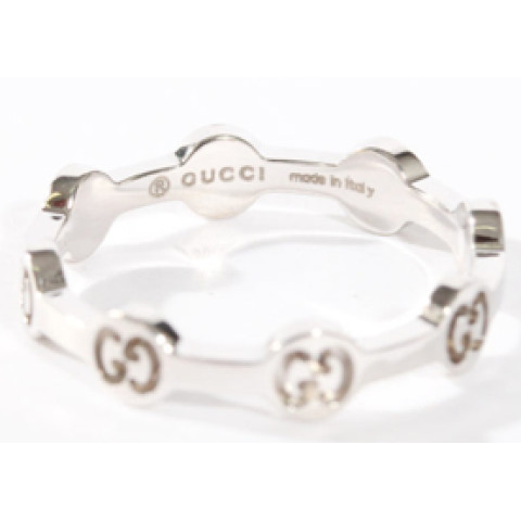 Gucci Jewels Gg Love Anello/ring Oro Bianco/white Gold Size 54_201931J85009000_0