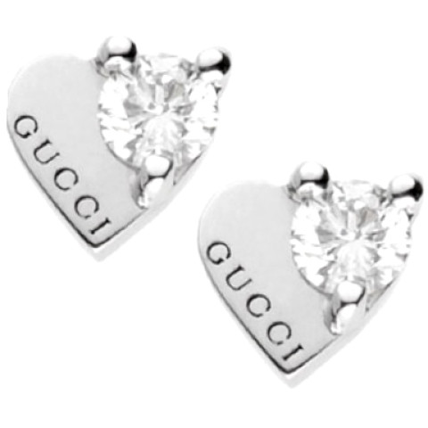 Gucci Jewels Trademark Orecchini / Earrings - Oro Bianco E Brillanti / White Gold And Diamonds_YBD272770001_0
