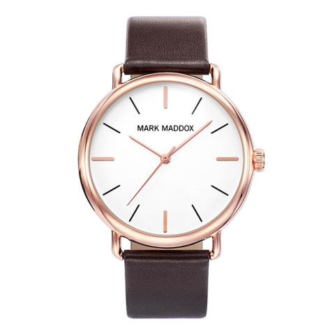Mark Maddox Watches Casual Hc3010-47 - Case: Stainless Steel And Solid Metal - 42.5 Mm - Leather/cuoio Strap - Water Resist_HC3010-47_0