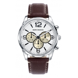 Mark Maddox Watches Casual Hc6018-05 - Multifunction - Case: Stainless Steel And Solid Metal - 42 Mm - Polyurethane Strap -_HC6018-05