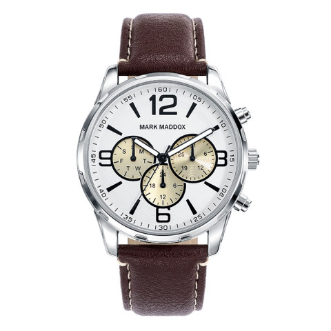 Mark Maddox Watches Casual Hc6018-05 - Multifunction - Case: Stainless Steel And Solid Metal - 42 Mm - Polyurethane Strap -_HC6018-05_0