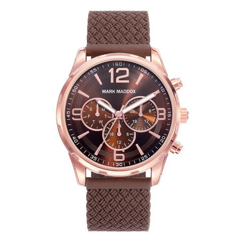 Mark Maddox Watches Casual Hc6018-45 - Multifunction - Case: Stainless Steel And Solid Metal - 42 Mm- Silicon Strap - Water_HC6018-45_0