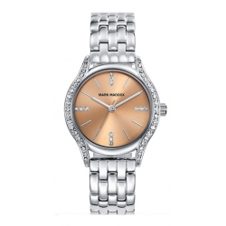 Mark Maddox Watches Trendy Silver Mm7011-97 - Case: Stainless Steel And Solid Metal - 30 Mm - Stainless Steel Bracelet - Wa