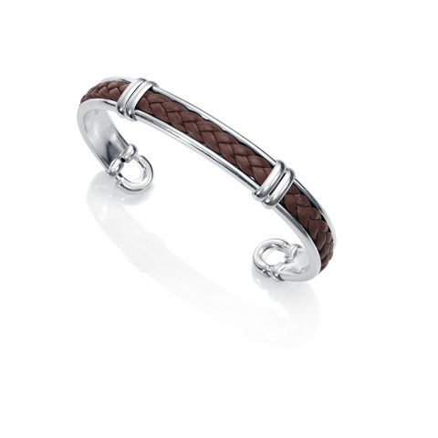 Viceroy Jewels Model Fashion 1200p09011 - Bracelet/bracciale - Silver-plated Metal - Leather/cuoio_1200P09011_0
