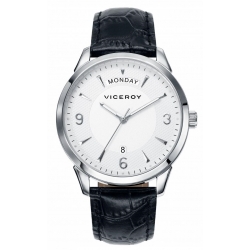 Viceroy Watches Men 46659-05 - Stainless Steel - Leather/cuoio - 40mm - 50 Meters_46659-05