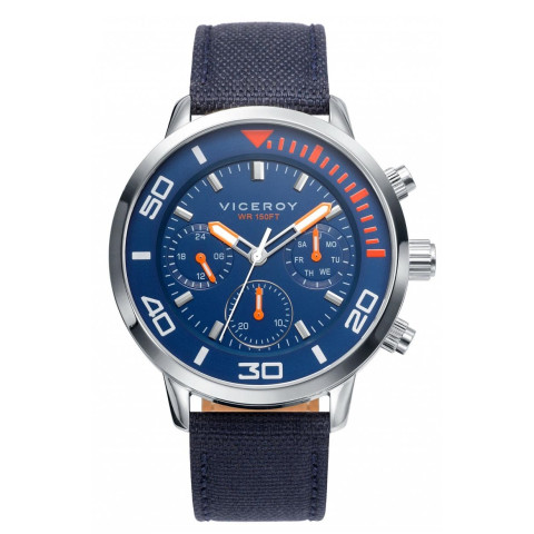 Viceroy Watches Sportif 471027-37 - Stainless Steel - Leather/cuoio - Nilon - Chronograph - 43mm - 50 Meters_471027-37_0
