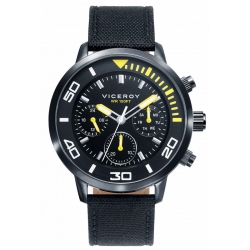 Viceroy Watches Sportif 471027-57 - Stainless Steel - Leather/cuoio - Nilon - Chronograph - 43mm - 50 Meters_471027-57
