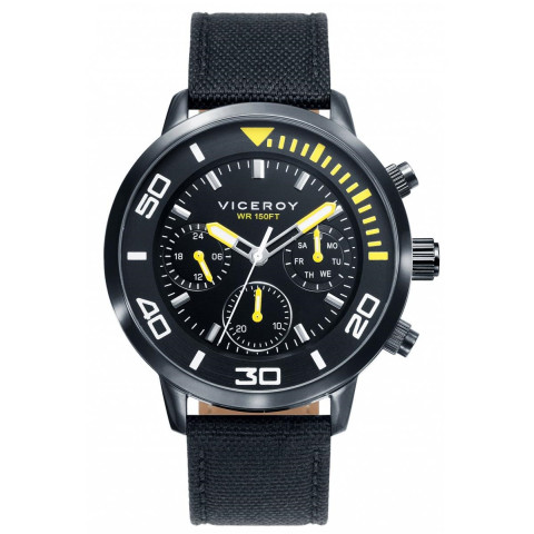 Viceroy Watches Sportif 471027-57 - Stainless Steel - Leather/cuoio - Nilon - Chronograph - 43mm - 50 Meters_471027-57_0