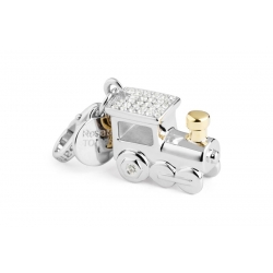 Rosato Silver Jewels Toy Collection Train Swarosky - Charms_RTO006