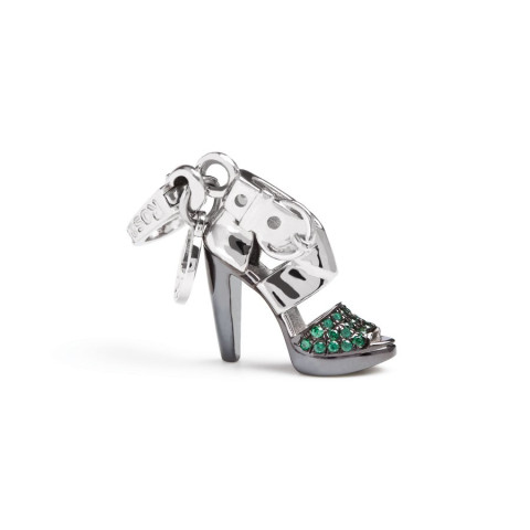 Rosato Silver Jewels Shoes Collection Heel Swarosky  - Charms_RSH004_0