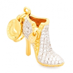 Rosato Silver Jewels Shoes Collection Boot  Swarosky - Charms