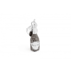 Rosato Silver Jewels Home Collection Champagne Bottle Swarosky  - Charms_RHO016