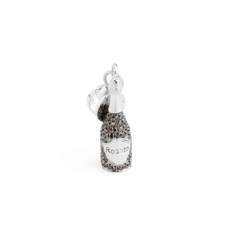 Rosato Silver Jewels Home Collection Champagne Bottle Swarosky  - Charms_RHO016_0