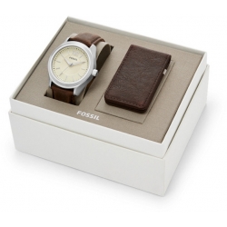 Fossil Editor Watch + Leather Money Clip