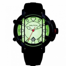 Nautica Watches Nmx300 Quartz, Black Titanium Case 48mm., Loomi Dial,wr 10atm