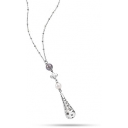 Morellato Gioielli-  Ducale Collection Pendente Con Perla Bianca E Nera/pendant With Black &amp; White Natural Pearl (450mm)