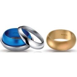 Breil Jewels - Secretly Collection Anello In Acciaio E Doppio Bangle In Alluminio/s/s Ring And 2 Aluminum Bangle Size 16