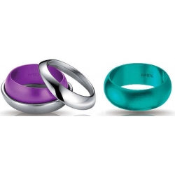 Breil Jewels - Secretly Collection Anello In Acciaio E Doppio Bangle In Alluminio/s/s Ring And 2 Aluminum Bangle 18